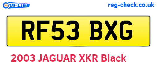 RF53BXG are the vehicle registration plates.