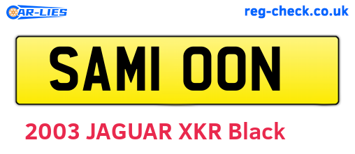 SAM100N are the vehicle registration plates.