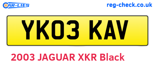 YK03KAV are the vehicle registration plates.