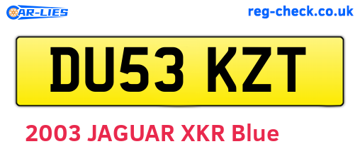 DU53KZT are the vehicle registration plates.