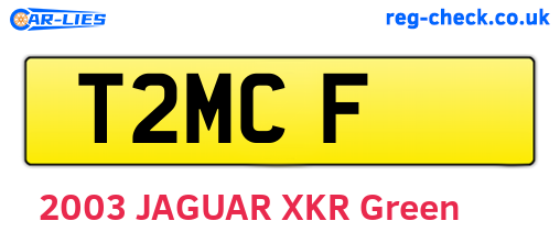 T2MCF are the vehicle registration plates.