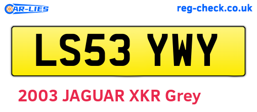 LS53YWY are the vehicle registration plates.