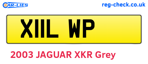 X11LWP are the vehicle registration plates.