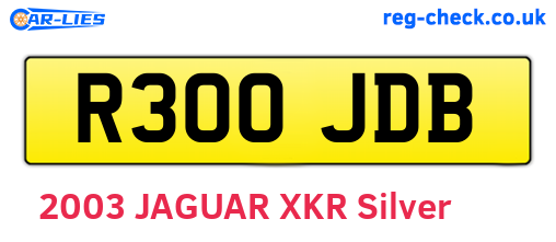 R300JDB are the vehicle registration plates.