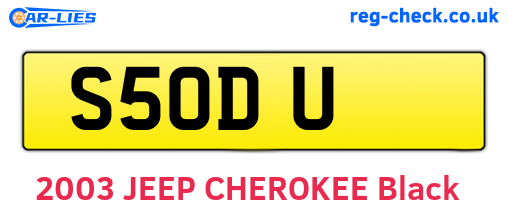 S5ODU are the vehicle registration plates.