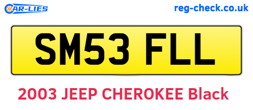 SM53FLL are the vehicle registration plates.