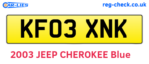 KF03XNK are the vehicle registration plates.