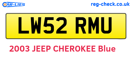 LW52RMU are the vehicle registration plates.