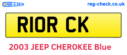 R10RCK are the vehicle registration plates.