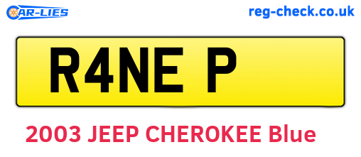 R4NEP are the vehicle registration plates.