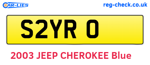 S2YRO are the vehicle registration plates.