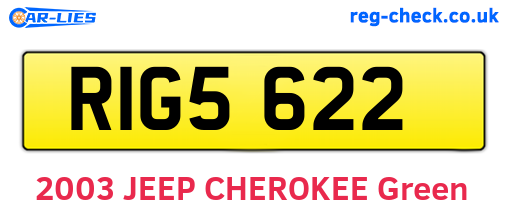 RIG5622 are the vehicle registration plates.