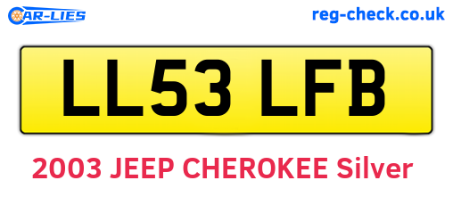 LL53LFB are the vehicle registration plates.