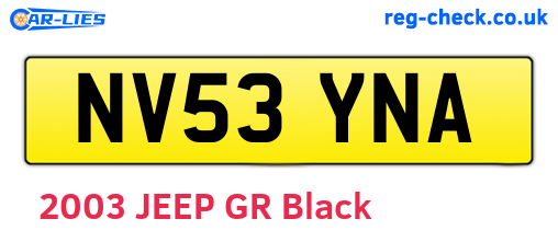 NV53YNA are the vehicle registration plates.