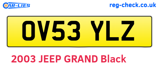 OV53YLZ are the vehicle registration plates.