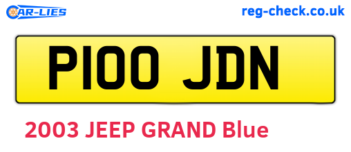 P100JDN are the vehicle registration plates.