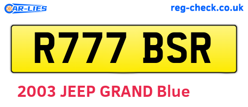 R777BSR are the vehicle registration plates.