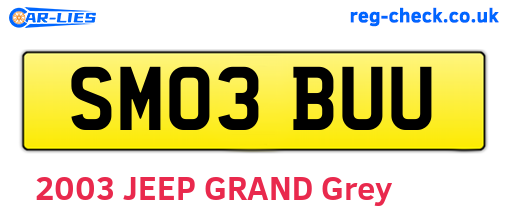 SM03BUU are the vehicle registration plates.