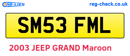 SM53FML are the vehicle registration plates.