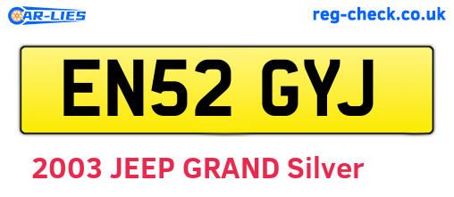 EN52GYJ are the vehicle registration plates.