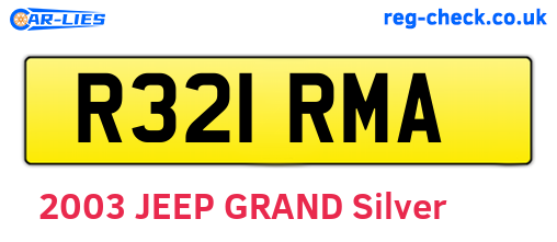 R321RMA are the vehicle registration plates.