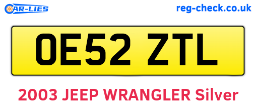 OE52ZTL are the vehicle registration plates.
