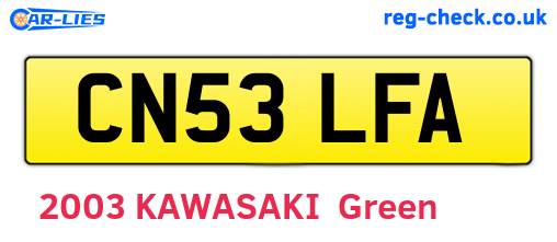 CN53LFA are the vehicle registration plates.