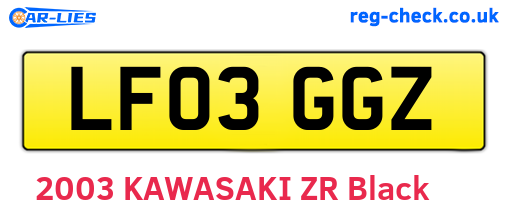 LF03GGZ are the vehicle registration plates.