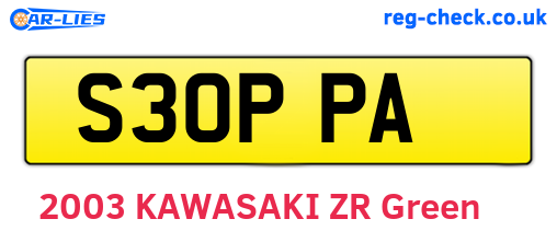 S30PPA are the vehicle registration plates.