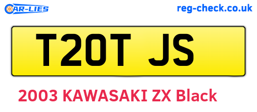 T20TJS are the vehicle registration plates.