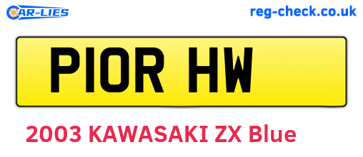 P10RHW are the vehicle registration plates.