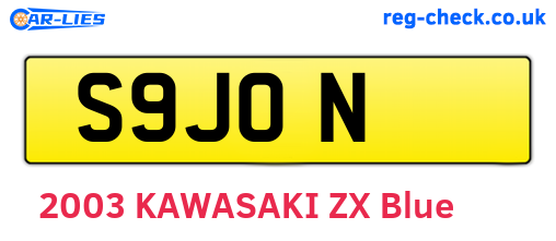 S9JON are the vehicle registration plates.