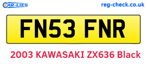 FN53FNR are the vehicle registration plates.