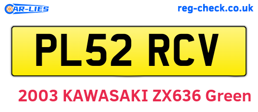 PL52RCV are the vehicle registration plates.