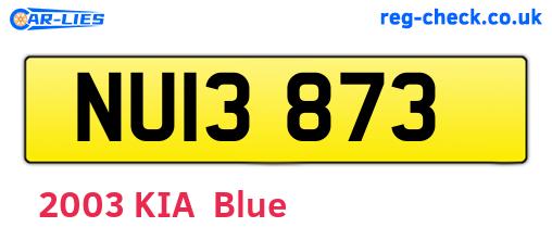 NUI3873 are the vehicle registration plates.