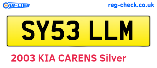 SY53LLM are the vehicle registration plates.