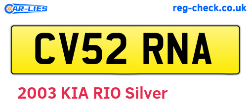 CV52RNA are the vehicle registration plates.