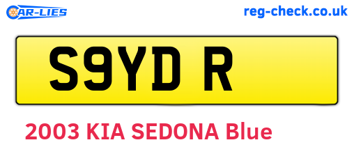 S9YDR are the vehicle registration plates.