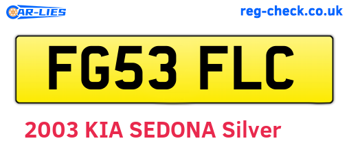 FG53FLC are the vehicle registration plates.