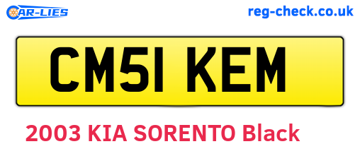 CM51KEM are the vehicle registration plates.
