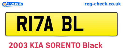 R17ABL are the vehicle registration plates.