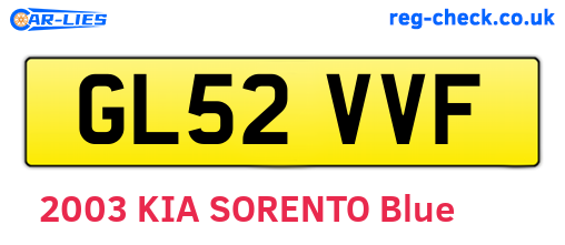 GL52VVF are the vehicle registration plates.