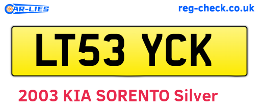 LT53YCK are the vehicle registration plates.
