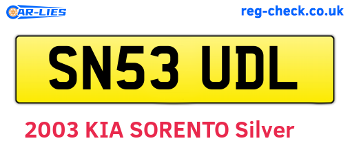 SN53UDL are the vehicle registration plates.