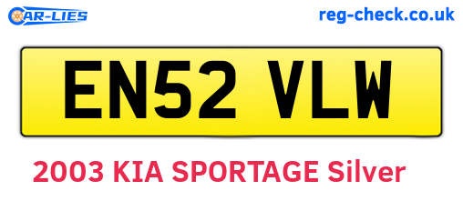 EN52VLW are the vehicle registration plates.