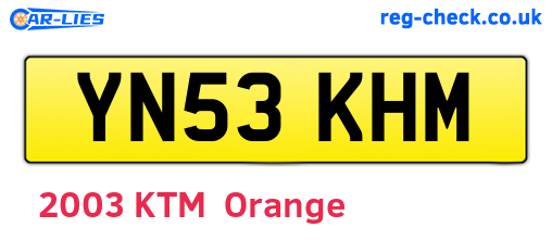 YN53KHM are the vehicle registration plates.