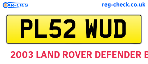 PL52WUD are the vehicle registration plates.