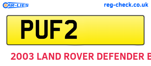 PUF2 are the vehicle registration plates.