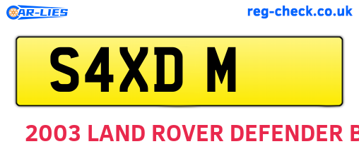 S4XDM are the vehicle registration plates.