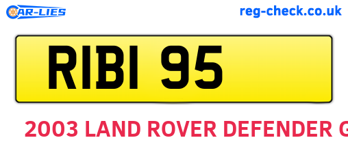 RIB195 are the vehicle registration plates.